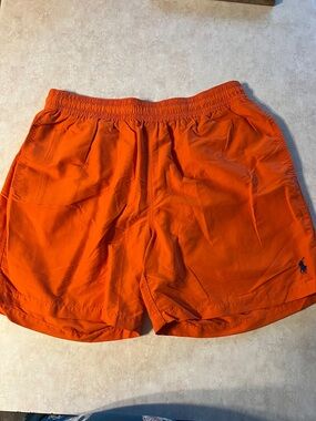 Men's Orange Polo Swim/Active Shorts